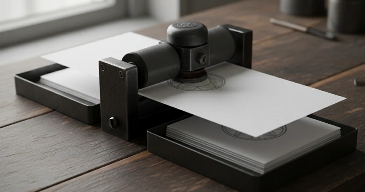 A dark workbench with concentric protective rings around a small central instrument