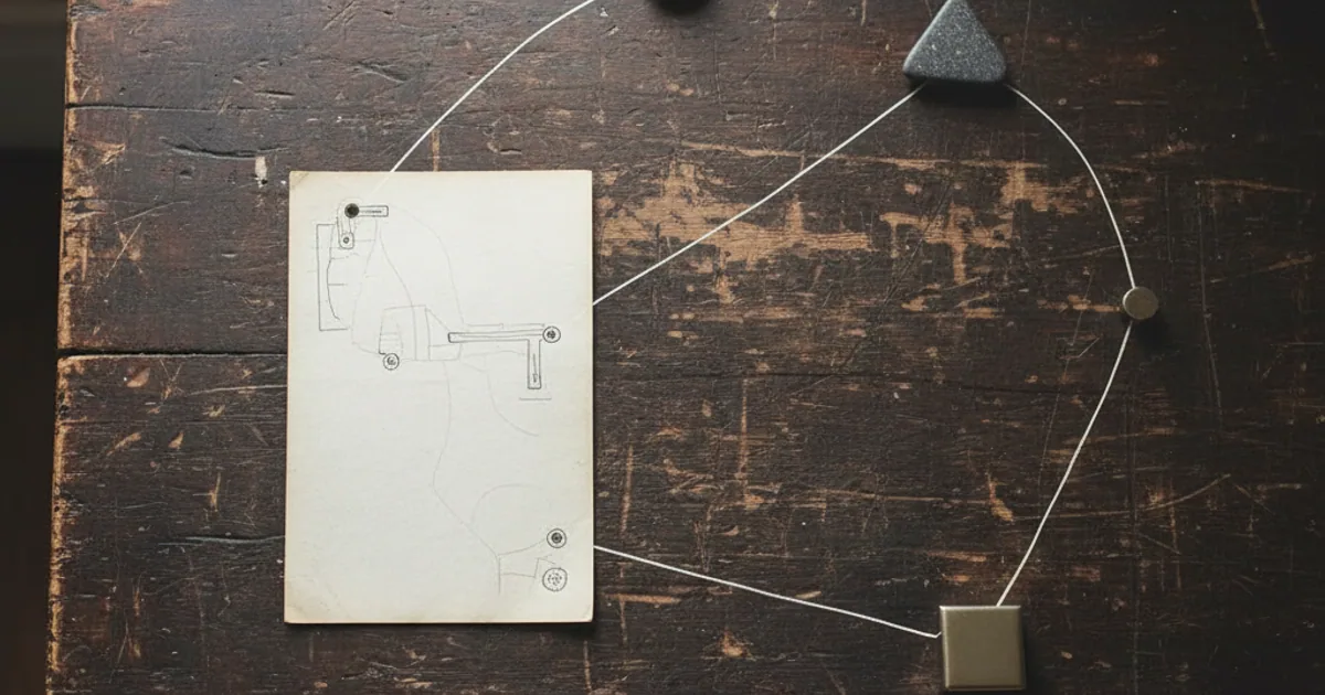 A dark workbench with a single source page being marked with three different colored citation stamps